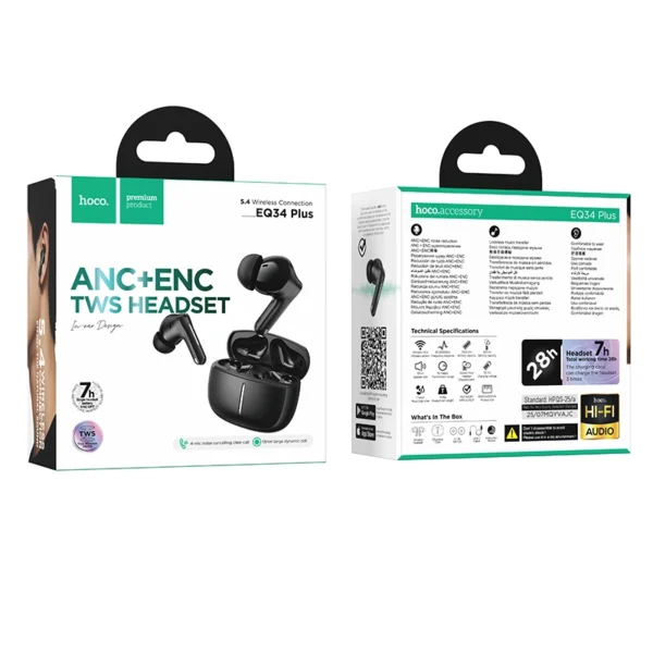EQ34 Plus Rima ANC+ENC TWS Earbud (App Supported)